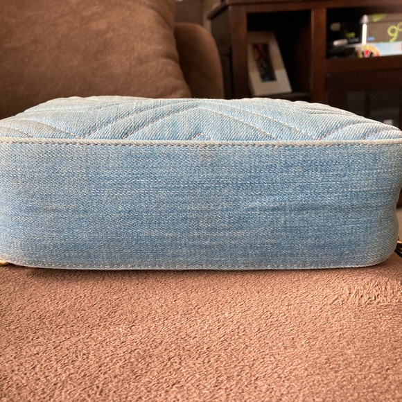 Gucci Denim Matelasse Marmont Small Pearly GG Crossbody - Picture 10 of 15